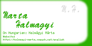 marta halmagyi business card